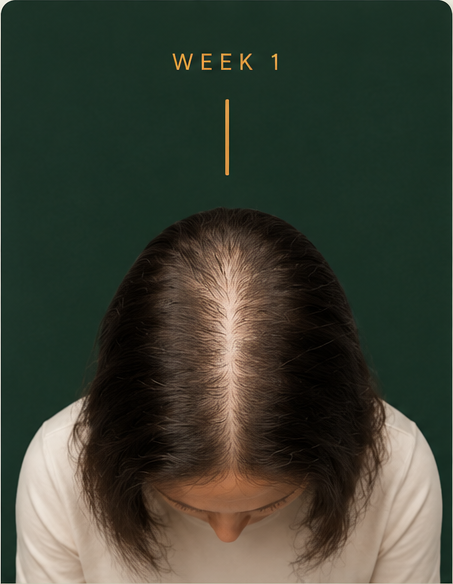 Week 1 scalp comparison with Densé